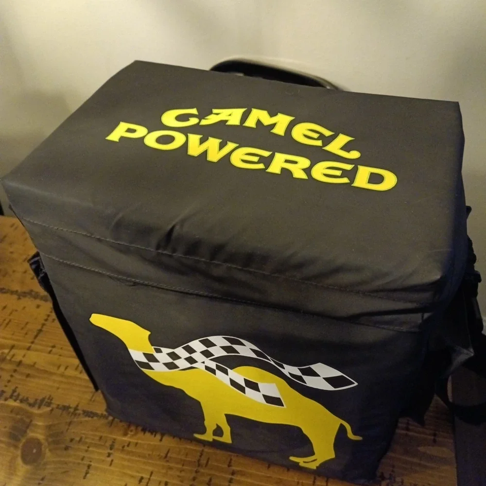 Vintage 90s Joe Camel Powered Smokin' Joe's Racing Backpack Cooler Sports Caddy